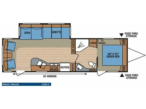 Floorplan - 2011 KZ Spree 323RLS