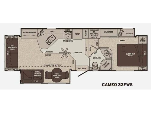 Floorplan - 2011 Carriage Cameo 32FWS