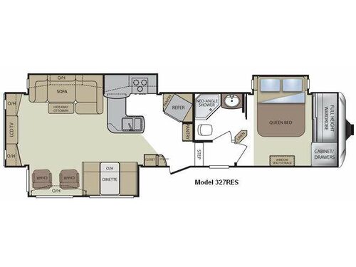 Cougar 327RES Floorplan