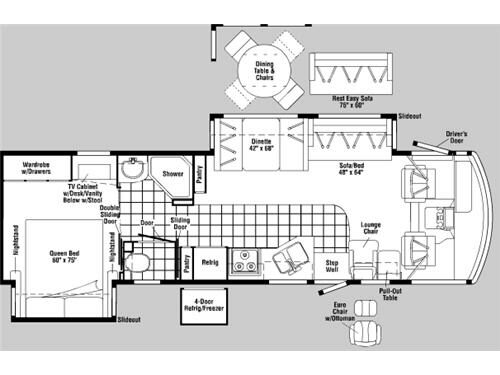Floorplan - 2006 Winnebago Adventurer 33 V