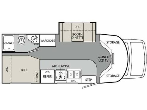 Floorplan - 2011 Holiday Rambler Augusta B Plus 25 PCS