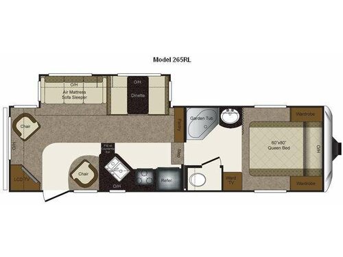 Floorplan - 2011 Keystone RV Laredo 265RL