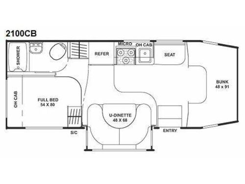 Floorplan - 2011 Coachmen RV Freelander 2100CB