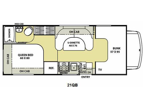 Floorplan - 2011 Coachmen RV Freelander 21QB  Ford 350