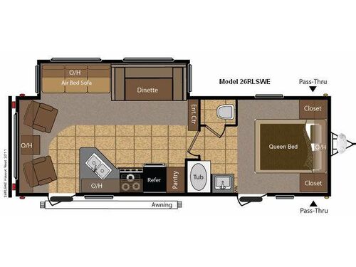Floorplan - 2011 Keystone RV Hideout 26RLSWE