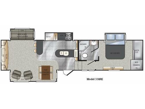 Floorplan - 2011 Keystone RV Avalanche 330RE
