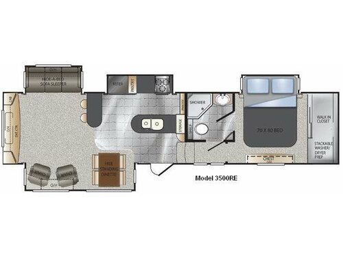 Floorplan - 2011 Keystone RV Alpine 3500RE