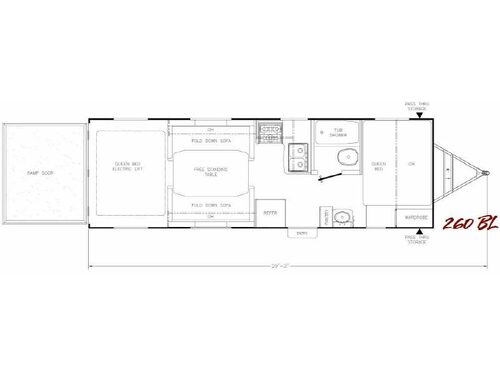 Freedom Express 260BL Floorplan