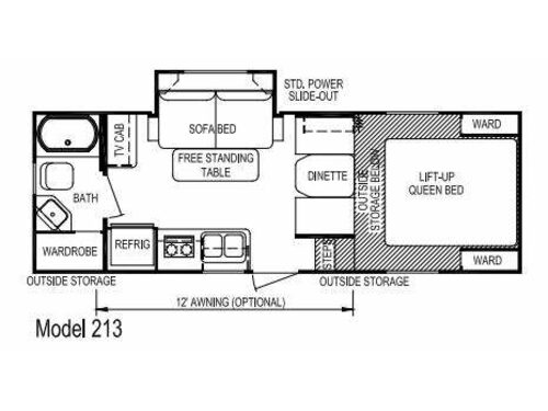 Nomad Ultra-Lite 213 Floorplan