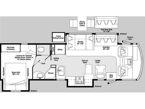 Floorplan - 2006 Winnebago Voyage 35A