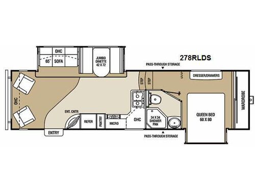 Chaparral 278RLDS Floorplan