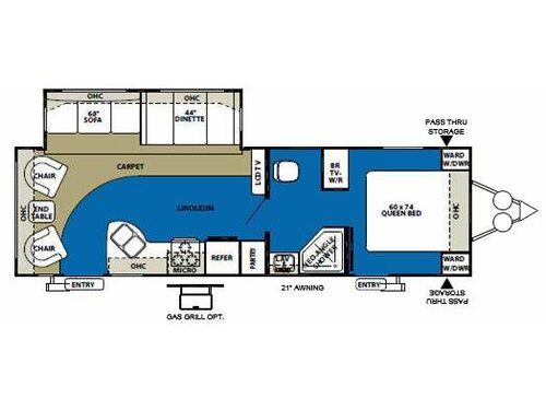 Floorplan - 2011 Forest River RV Wildwood 28RLSS
