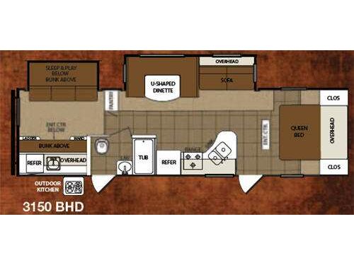 Tracer 3150BHD Floorplan