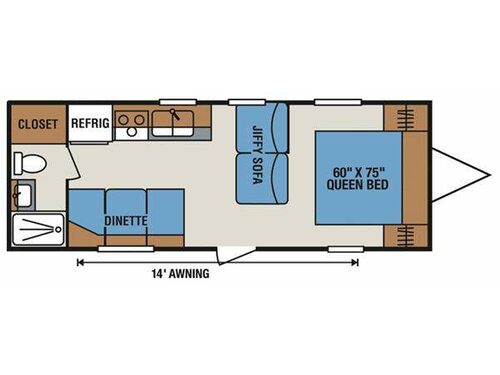 Floorplan - 2011 KZ Sportsmen S240FB