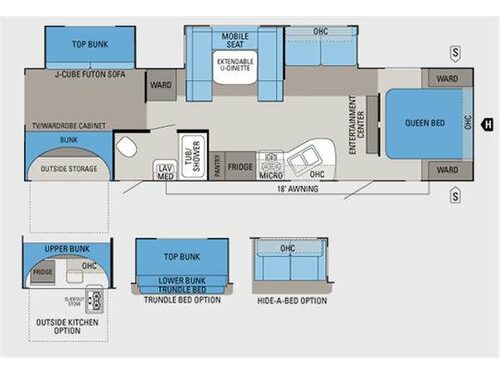 Eagle Super Lite 314BDS Floorplan
