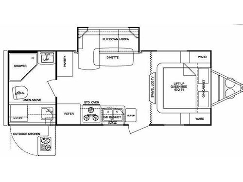Floorplan - 2011 Cruiser Fun Finder X X-215 WSK