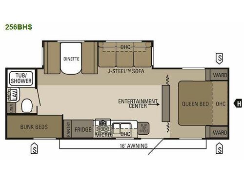 Autumn Ridge 256BHS Floorplan