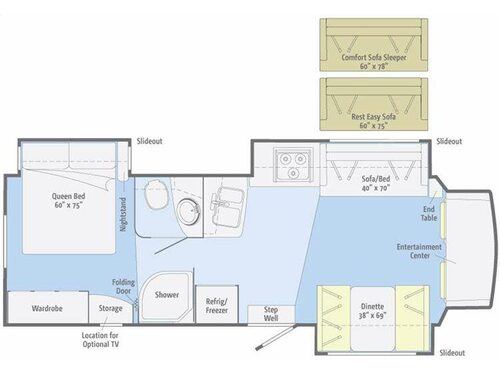 Floorplan - 2011 Winnebago Aspect 30C