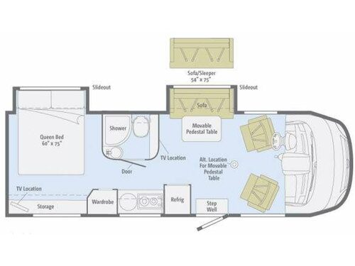 Floorplan - 2011 Winnebago Via 25Q