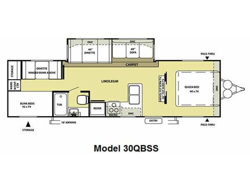 Floorplan - 2010 Forest River RV Salem 30QBSS