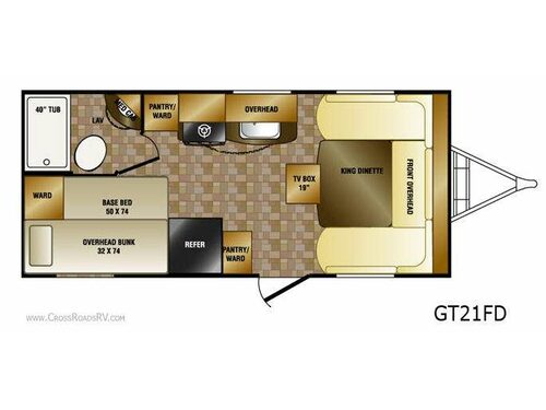 Floorplan - 2011 CrossRoads RV Slingshot GT21FD
