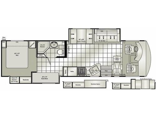 Floorplan - 2011 Damon Daybreak 35BD