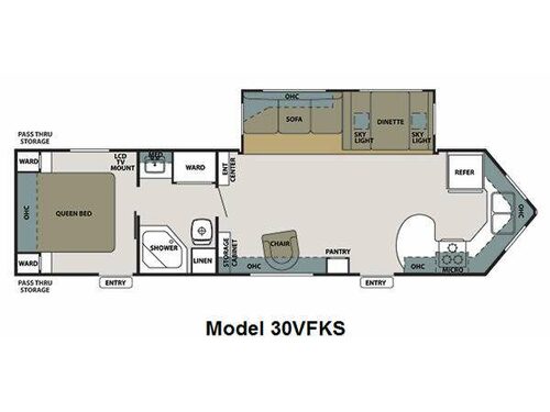 V-Cross Classic 30VFKS Floorplan