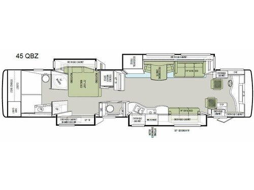 Floorplan - 2011 Tiffin Motorhomes Zephyr 45 QBZ