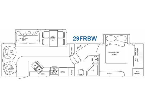 Floorplan - 2011 Gulf Stream RV Canyon Trail 29 FRBW