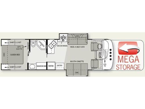 Floorplan - 2011 Thor Motor Coach Hurricane 31D