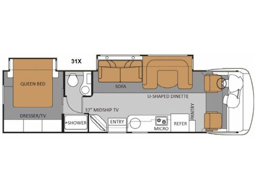Floorplan - 2011 Thor Motor Coach Serrano 31X