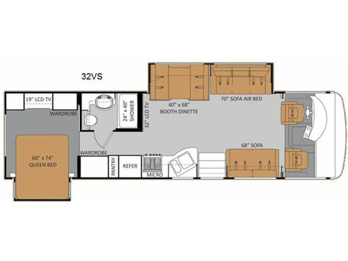 Floorplan - 2011 Thor Motor Coach Challenger 32VS