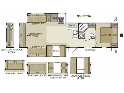 Autumn Ridge 336RESA Floorplan