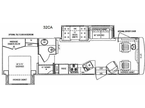 Floorplan - 2011 Tiffin Motorhomes Allegro 32 CA