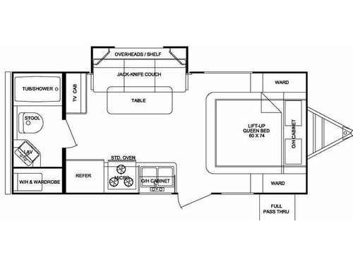 Shadow Cruiser S-195WBS Floorplan