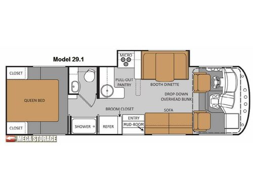 Floorplan - 2012 Thor Motor Coach ACE 29 1