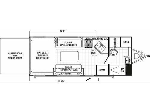 Floorplan - 2011 Palomino Puma Unleashed 21-TFU