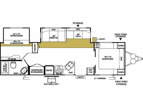 Floorplan - 2006 Forest River RV Wildwood LE 30BHBS LE