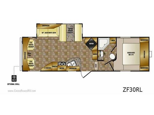 Floorplan - 2011 CrossRoads RV Zinger ZF30RL