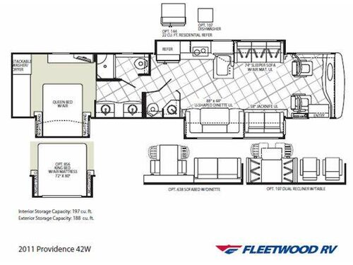 Floorplan - 2011 Fleetwood RV Providence 42W