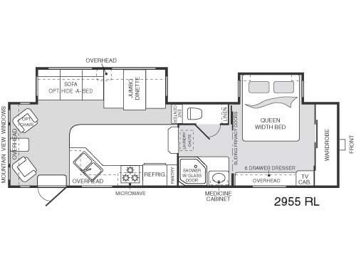 Floorplan - 2004 Keystone RV Montana 2955RL