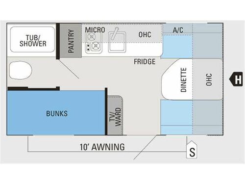 Jay Flight Swift SLX 154BH Floorplan