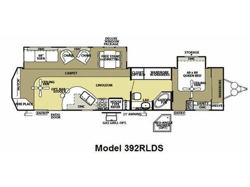 Floorplan - 2012 Forest River RV Salem Villa Estate 392RLDS