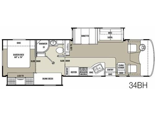 Floorplan - 2012 Coachmen RV Mirada 34BH