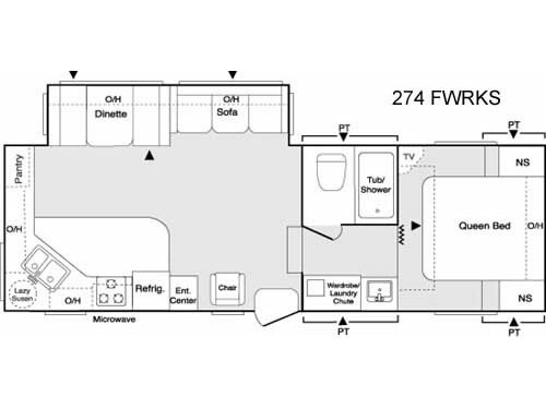 Floorplan - 2006 Keystone RV Sprinter Copper Canyon 274 FWRKS