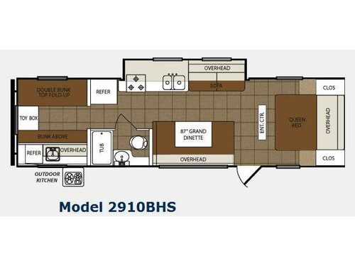 Tracer 2910BHS Floorplan