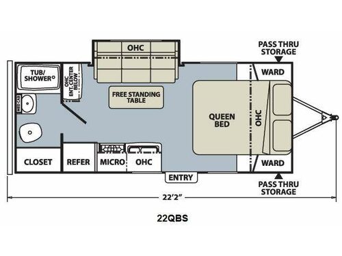 Apex Ultra-Lite 22 QBS Floorplan