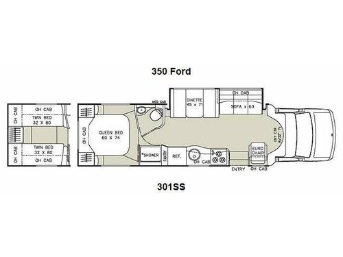 Floorplan - 2012 Coachmen RV Concord 301SS Ford