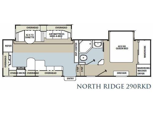 Floorplan - 2012 Coachmen RV North Ridge 290RKD
