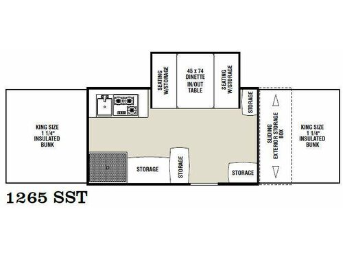Floorplan - 2012 Coachmen RV Clipper Classic 1265SST